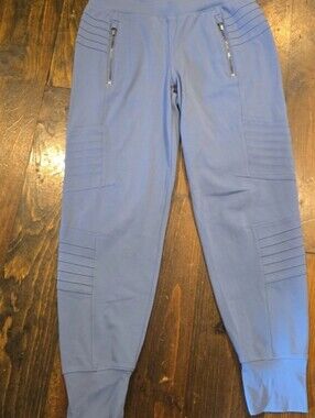 ATHLETA Venice Moto Jogger Pants Sz Small Women’s Elastic Waist Cottage Blue/lav